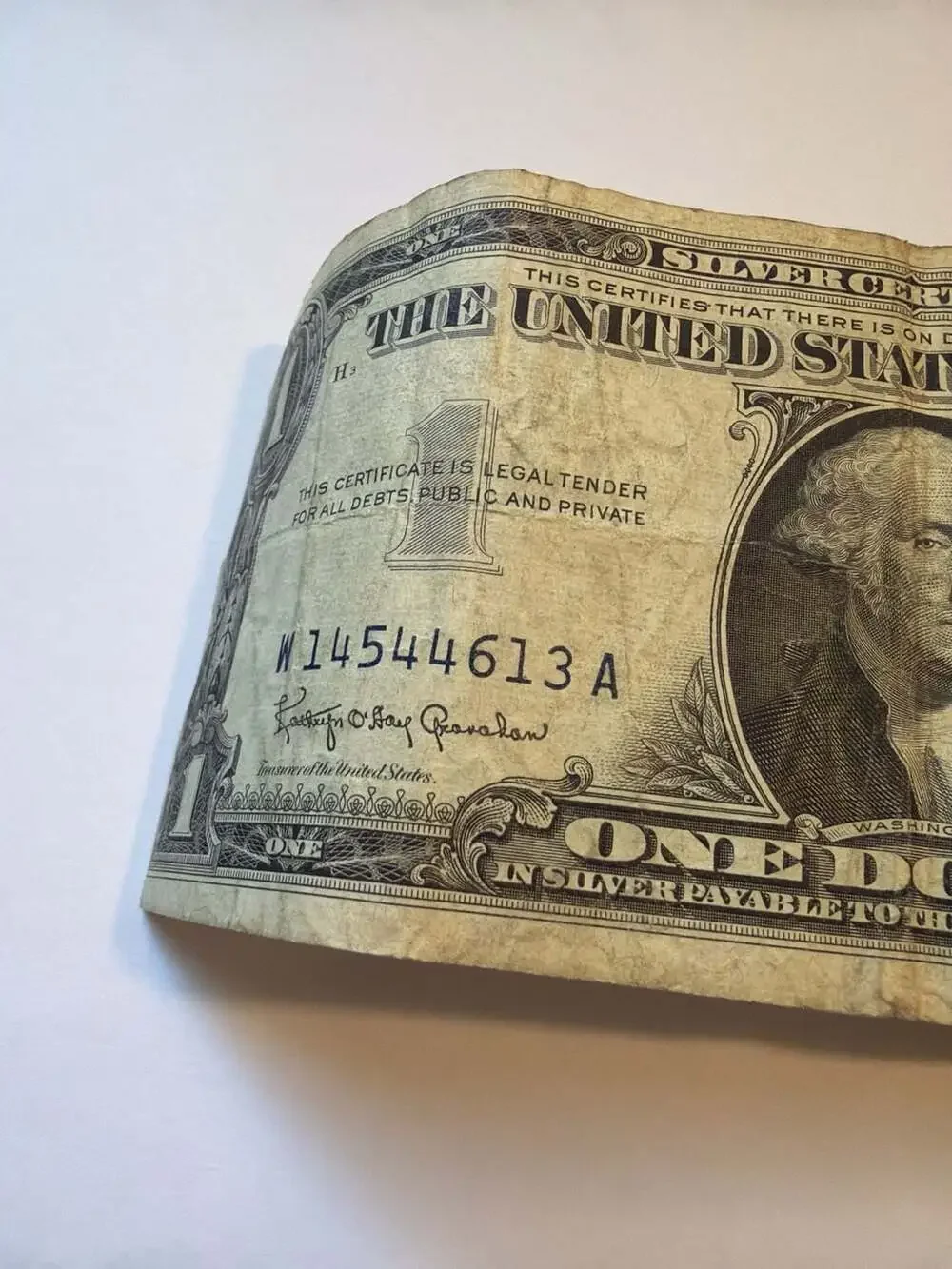 1957 B $1 One Dollar Silver Certificate Blue Seal Banknote - Picture 2 of 6